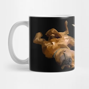 brown dog sleeping-vector art Mug